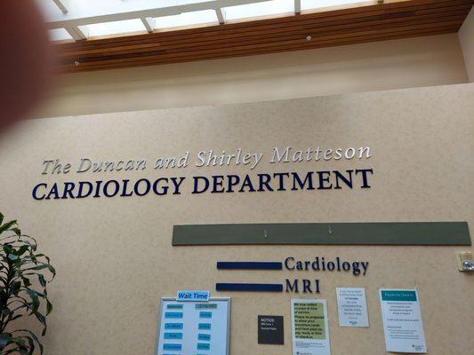 Cardiology sign in lobby