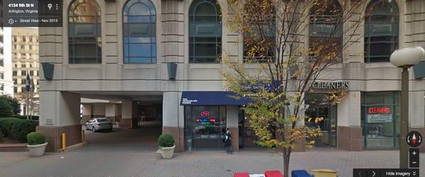 The address is 850 N. Randolph, but the location is on 9th.
 From street view, facing southward, near:
 4134 9th St N, Arlington, Virginia