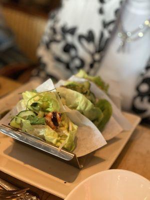 Asian Chicken Lettuce Wrap Tacos