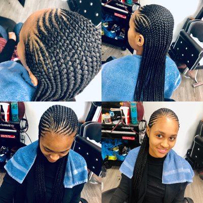 Braids : cornrows and box braids with extensions