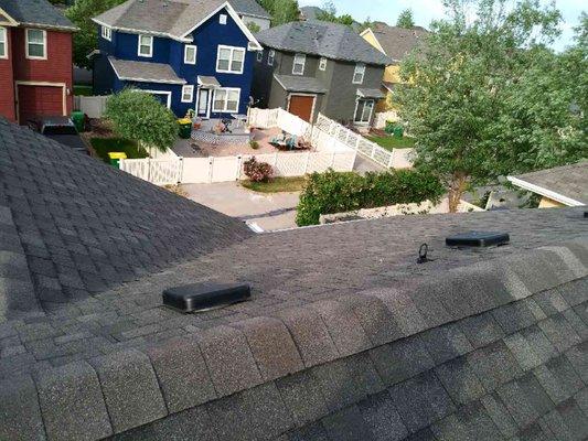 Final photo of roof shingle install