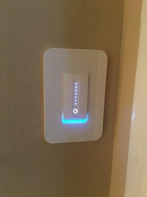 Wifi dimmer installed.