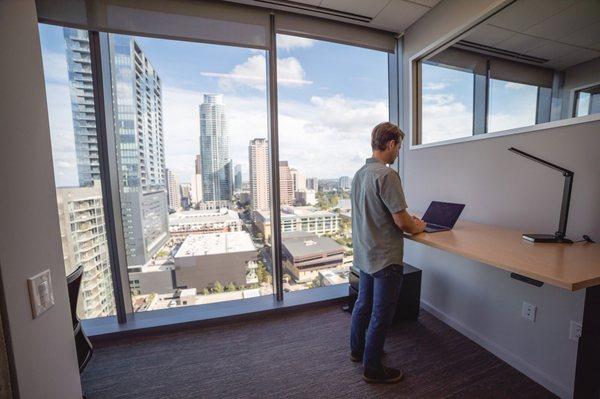 Stand up desks are standard in every office.