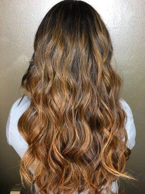 Caramel Balayage by @XOXOKylieehair