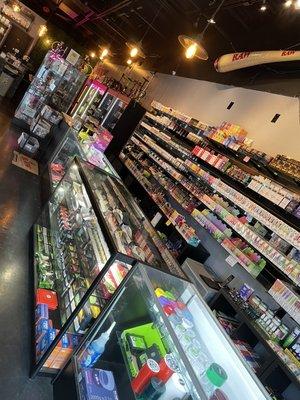 Vape aisle & showcases.