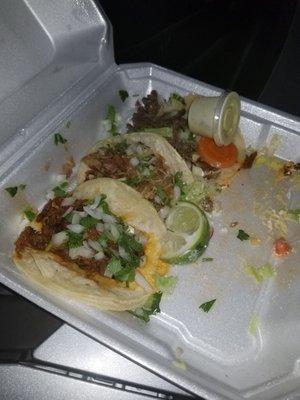 This picture was after I tossed my box around. These tacos are Slapping!!