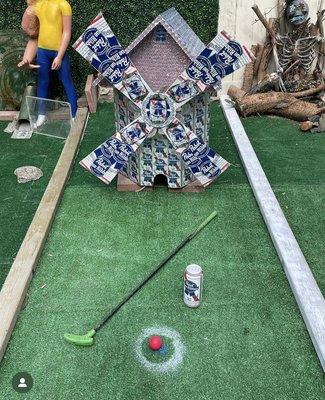 We now have 9 holes of mini golf!