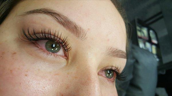 After full set of classic eyelash extensions