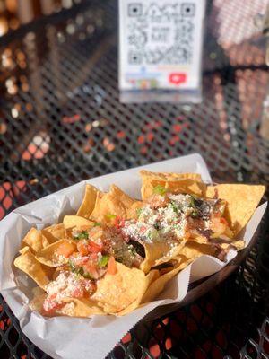 black bean nachos complimentary appetizer