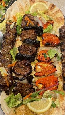 Beef Shish Plate Chicken Kabob Plate