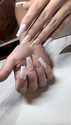 Beautiful Marble Nails designed by Penny  Call us at () -
Appointments & Walk-ins Welcome