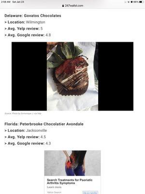 Best Chocolate Shop in Florida, see Tips for link to article 1/22