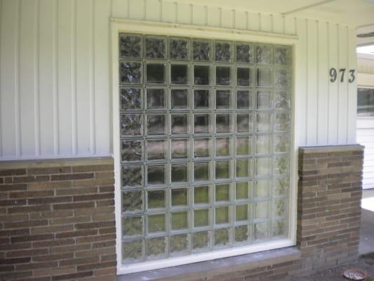 Large glass block window