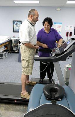 Therapists work one on one with each patient.