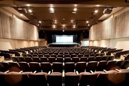 Inside the 446-seat theatre.