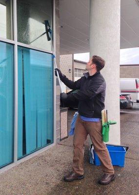 Commercial window cleaning for your business.