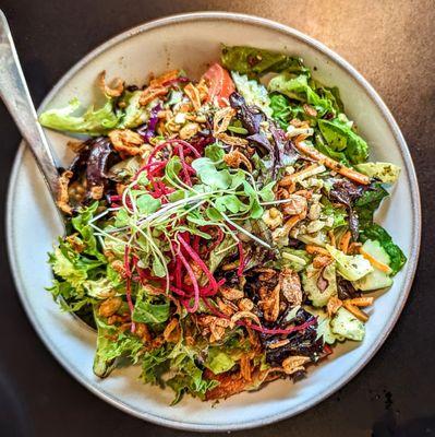 Tea leaf salad, a classic Burmese starter.