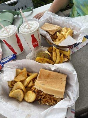 Mini Chicken Sandwich ,French Fries , Plantain Chips