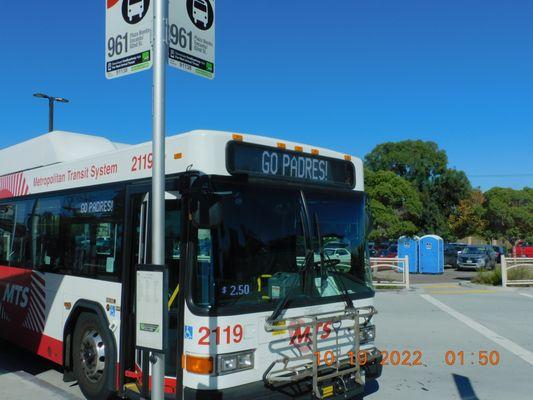 The many buses that you can catch at the 24th street trolley with the Side Car Deli close by you can get drinks.