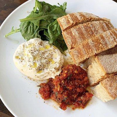 BURRATA
 pesto rosso, mixed herbs, crostini