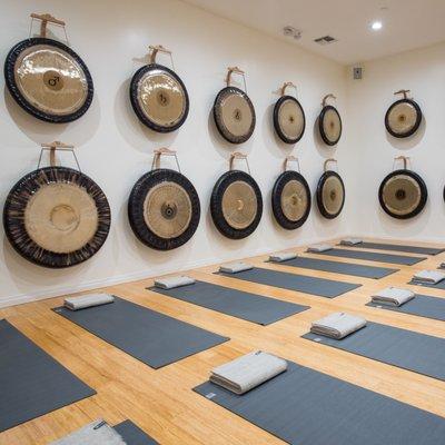 Our Gong studio features 19 planetary Gongs and 8 Symphonic Gongs.