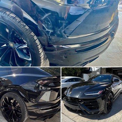 Lamborghini Urus bumper damage quick return. Happy customer