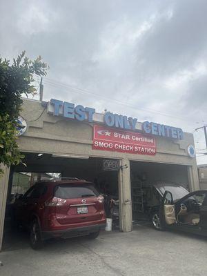 Smog test for my 2012 BMW Must bring dmv registration. $65 for test  They accept cards as well. Took about 30 mins on a Friday morning .