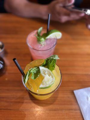 Mango and strawberry mojito