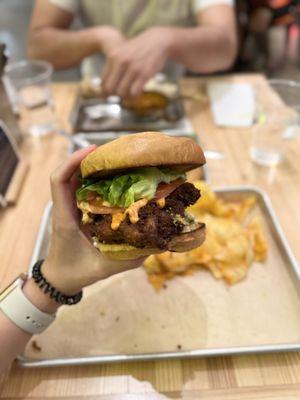 Indian Spicy Fried Chicken Sandwich