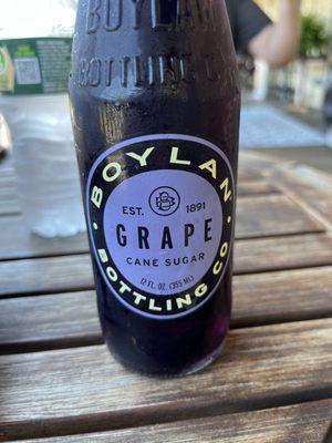 Grape soda in the old school glass bottle :)