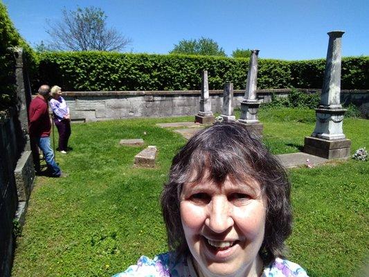 Burk's family Cemetery in the middle of a shopping center in the heart of St Matthews in Louisville, Kentucky.