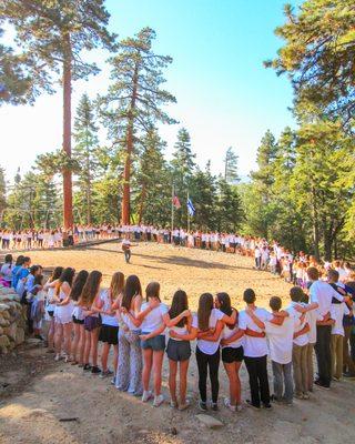 Shabbat Music Song Session at Jewish Summer Camp in Big Bear, CA