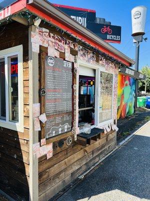 Drive thru Cappuccino!! You can walk up too. Or bike up.