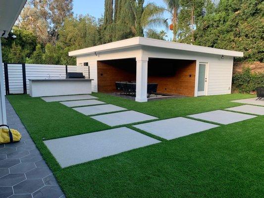 Turf & beautiful concrete rectangles