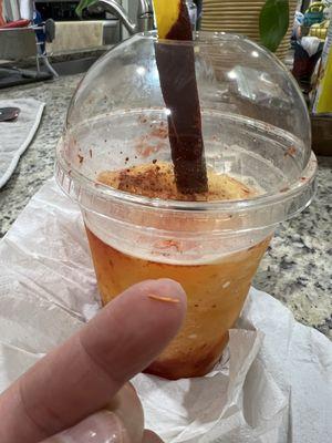 Sharp small piece of wood in my mangonada drink