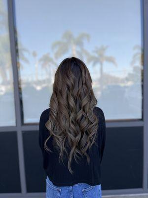 silver blonde balayage