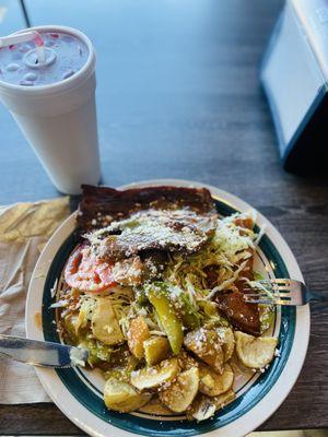 Enchiladas de Mole with Asada