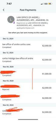 Proof of retaining fees