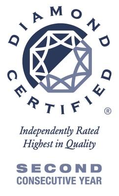 Proud to be a Diamond Certified Company for the Second Consecutive Year! Independently Rated Highest in Quality and Service!