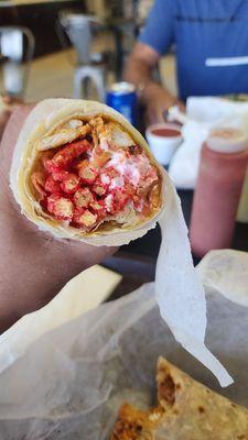 Hot cheeto burrito kids meal