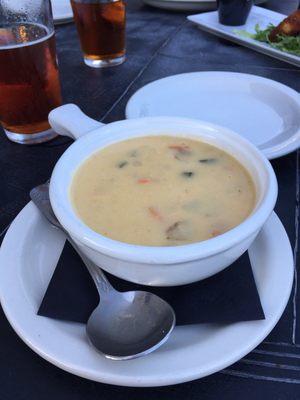 Winter menu item: Polish dill pickle soup... AMAZING!