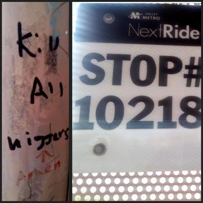 Two blocks from the Arizona Diamondbacks stadium, I saw messages regarding the prevailing sentiment regarding African Americans.