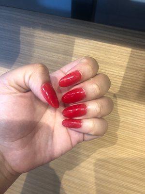 Red acrylic nails