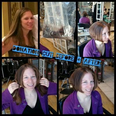 Locks of Love donation cut by Lauren Elizabeth