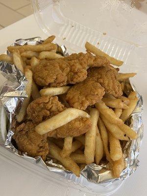 Microwaved tenders first thing in the morning and old fries which taste almost reheated. TOTAL WASTE OF MONEY....