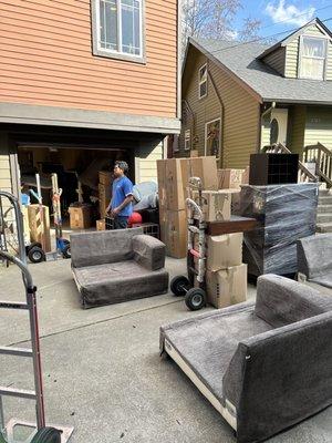 Our team assembling furniture