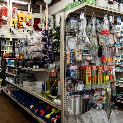 Wide selections of fishing tackle and products.