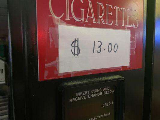 Price of smokes