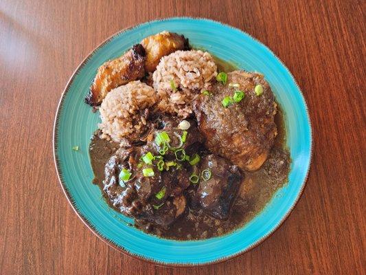 oxtail & jerk chicken