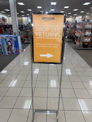 Amazon returns sign